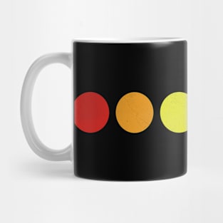 Minimalist LGBT rainbow flag dot line on dark background Mug